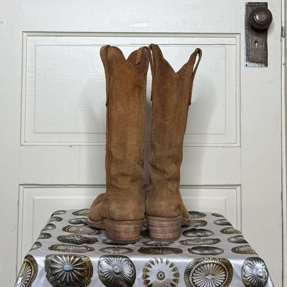 Black Jack brown Suede Cowboy Boots - Picture 2 of 4